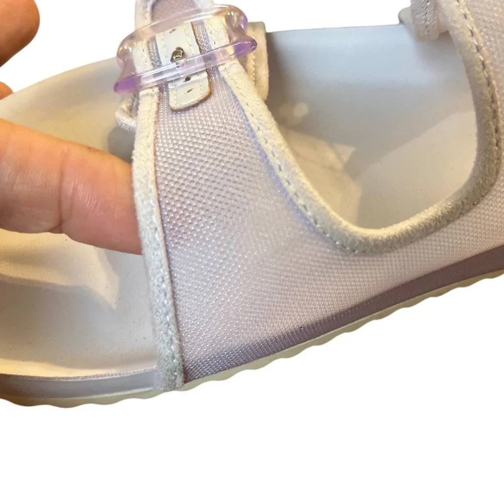 Cat & Jack Girls Lavender Purple Double Buckle Slide Sandals‎ Size 2 NEW